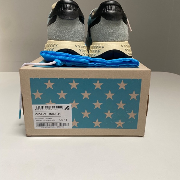 Autry Women’s Reelwind Low Sneaker Hair/Nylon Jade/Black sz 41 New in Box - Picture 6 of 7